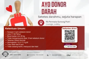 Ayo Donor Darah di RS Permata Gunung Putri