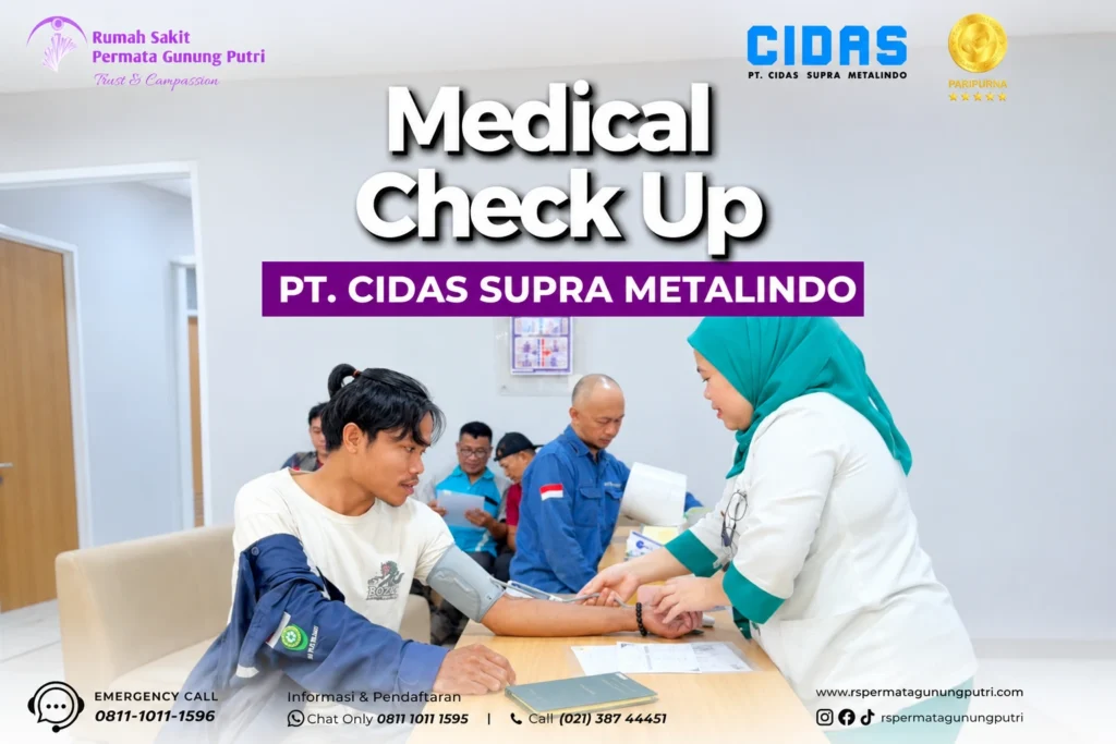 Layanan Corporate Healthcare dan Medical Check Up perusahaan di RS Permata Gunung Putri untuk pemeriksaan kesehatan karyawan.